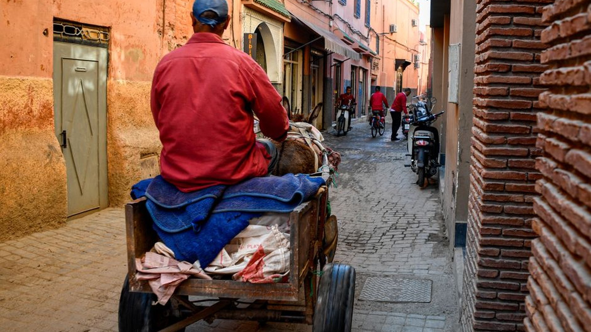 cobbled alleyways Marrakech medina narrow streets